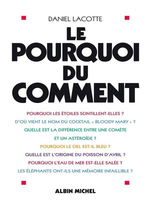 cover image of Le Pourquoi du comment